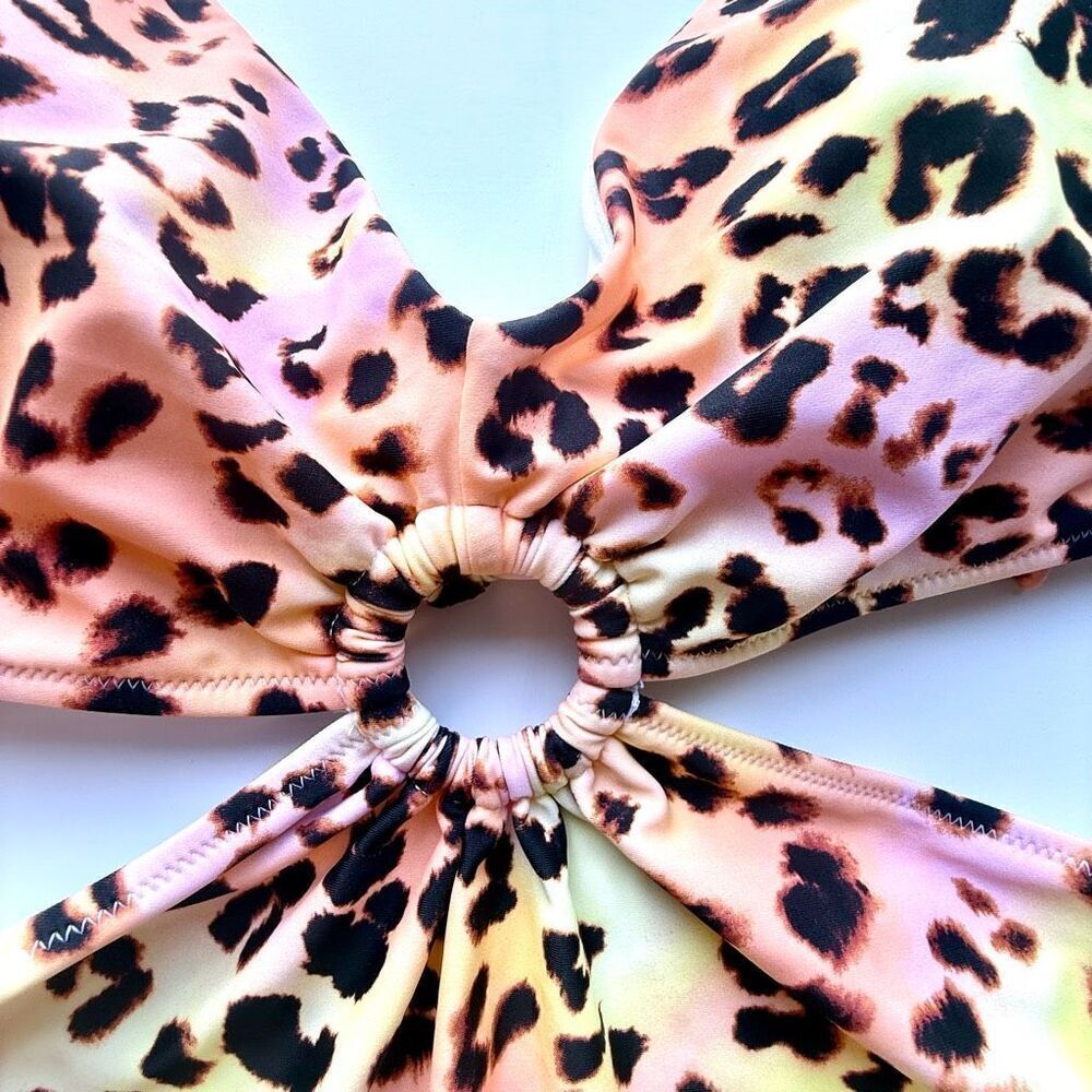 NWT Bar III Women's Animal-Print O-Ring Monokini Swimsuit.  Size L - Picture 6 of 9